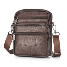 bags : Crossbody Tas Heren Zwart Leer - Compacte Schoudertas voor Dagelijks Gebruik in Lichtbruin van Pantino