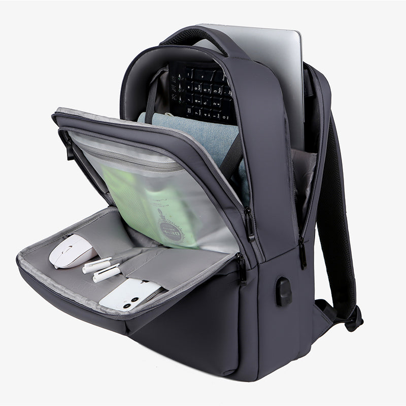 bags : Rugzak Heren Zwart - Stroomlijn Executive Waterdichte Laptoprugzak in van Pantino