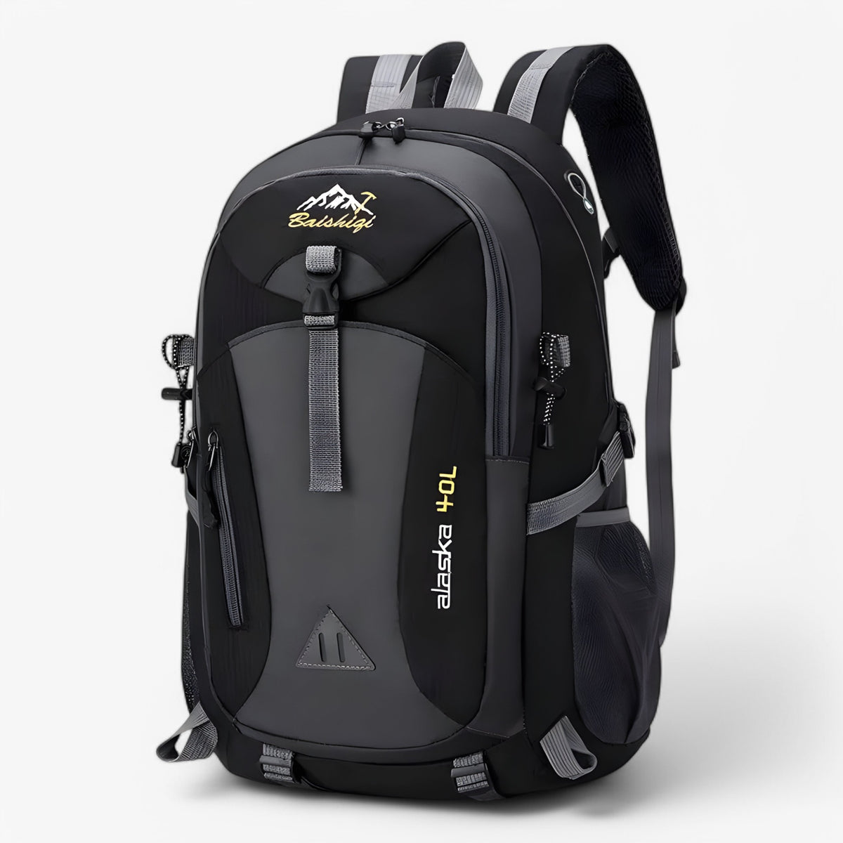 outdoor equipment : Wandelrugzak 40L - Donkerblauw Waterdichte Outdoor Backpack voor Heren & Dames in Zwart van Pantino
