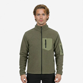 Heren Bovenkleding : Heren Slim Fit Winterjas van Polarfleece - Groen in van Pantino