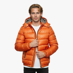 Herenjassen & -jacks : Heren Jas Winter met Capuchon - Blauw in van Pantino