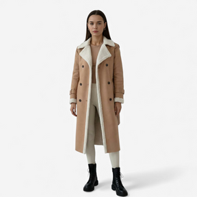 Winterjassen : Lange Gewatteerde Winterjas Dames - Khaki in van Pantino