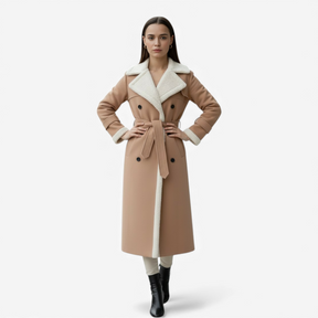 Winterjassen : Lange Gewatteerde Winterjas Dames - Khaki in van Pantino