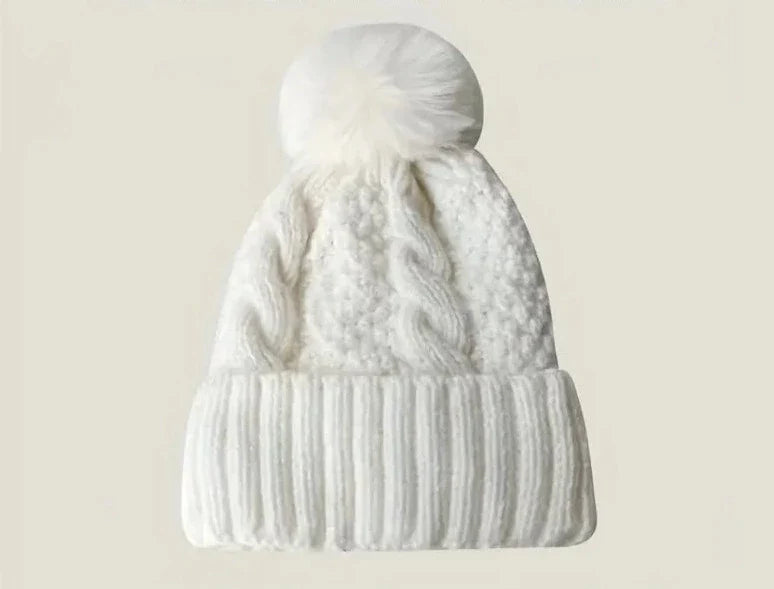 Beanie : Beanie Wit - Trendy Polyester in Wit van Pantino