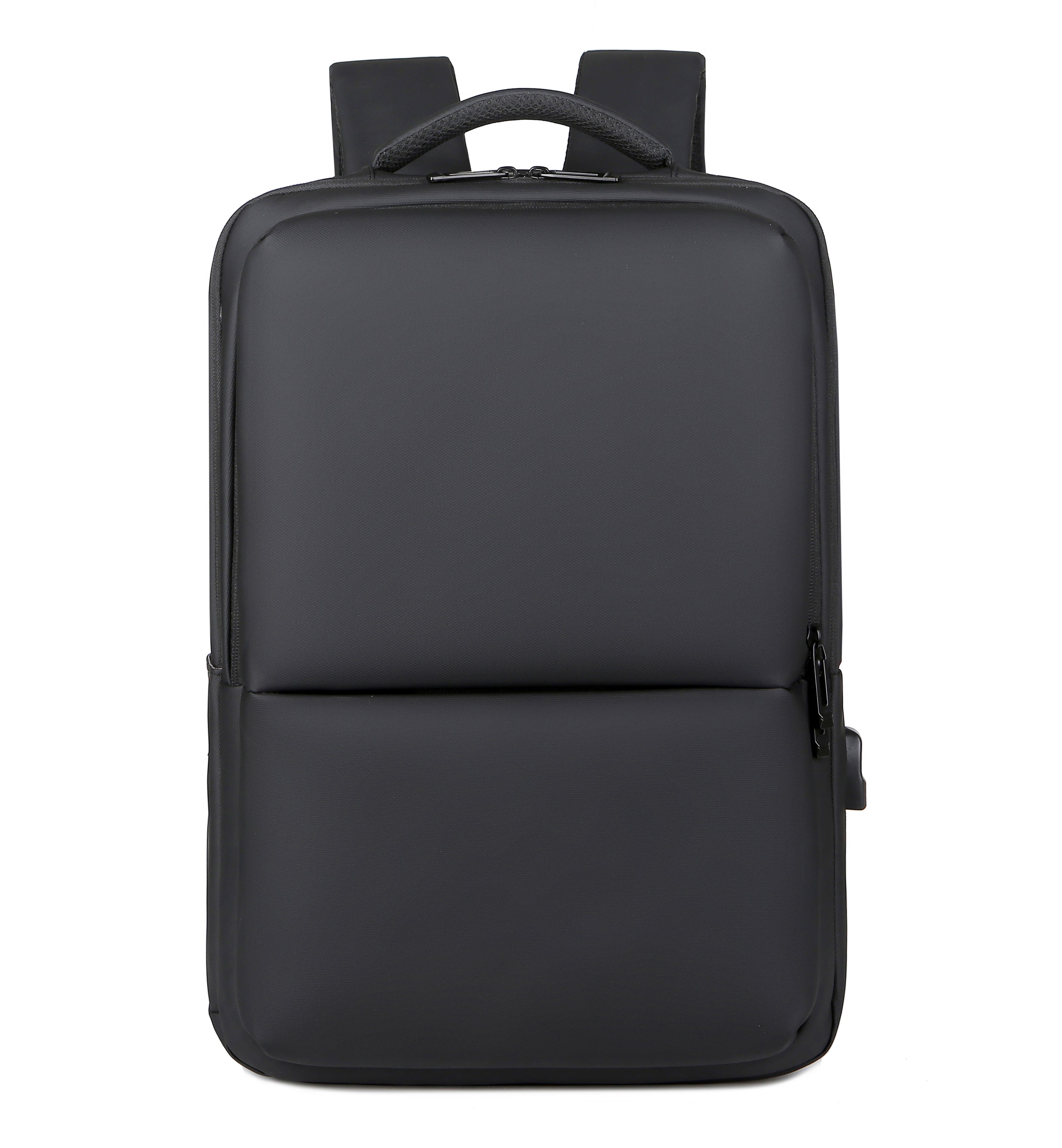 bags : Rugzak Heren Zwart - Stroomlijn Executive Waterdichte Laptoprugzak in 15 inch Zwart van Pantino