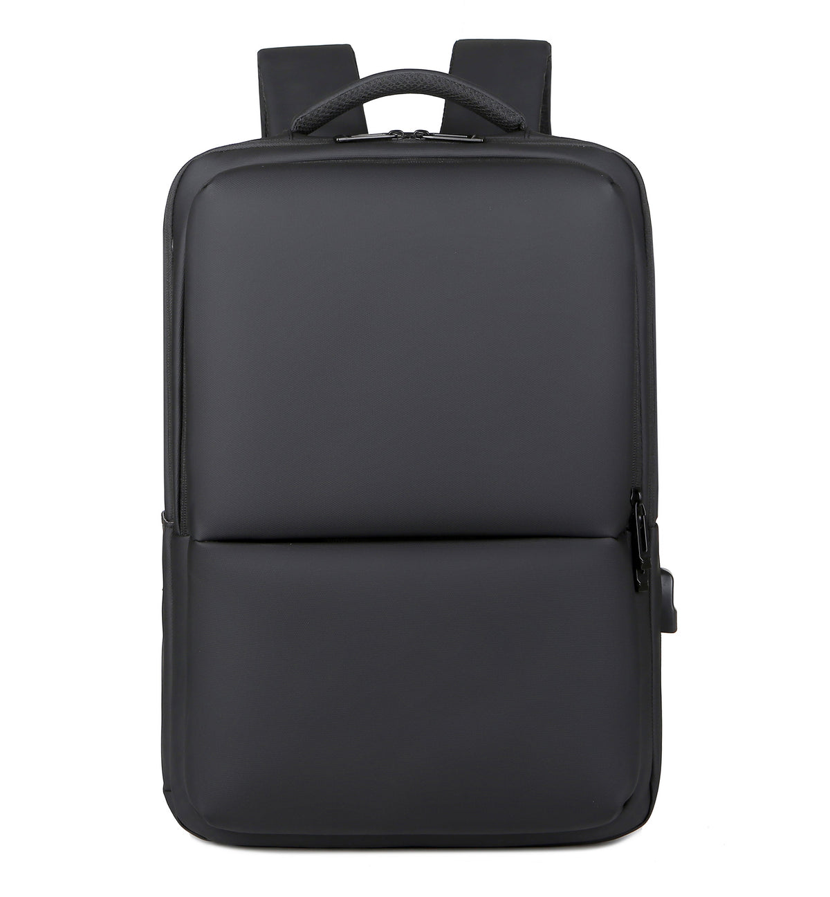 bags : Rugzak Heren Zwart - Stroomlijn Executive Waterdichte Laptoprugzak in 15 inch Zwart van Pantino