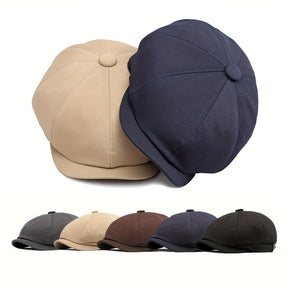 Octagonal Cap : Outdoor Hoed Mannelijke Britse Retro Mode Achthoekige Cap Casual Cap Heren - Zwart in van Pantino