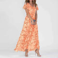 Vloeiende Jurk met Elegante Bloemenprint en Overslagdetail