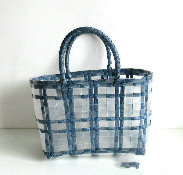 bags : Strandtas Transparant - Jelly in Blauw van Pantino