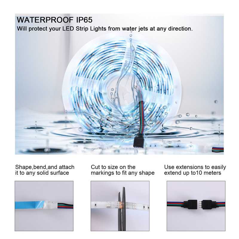 WiFi Smart RGB LED Strip Verlichting – 10m Waterdicht