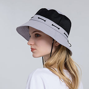 Sun Hat : Ademende Zonnehoed - Khaki in Grijs van Pantino
