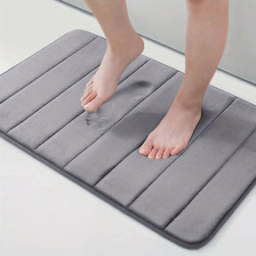 home & garden : Comfortabel en Sneldrogend Antislip Badmat - Machinewasbaar - Zwart in Donkergrijs 50,8 X 81,28 Cm van Pantino