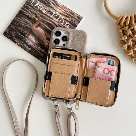 Phone Case : Crossbody Case Dames - Oranje in van Pantino