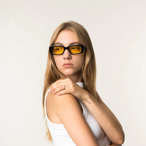 Sunglasses : Sunglasses UV400 C3Black-Yellow in C3Black-Yellow van Pantino