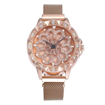 watches : Horloge Dames Rosegoud - Flower Watch Bloem in Rosegoud van Pantino