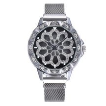 watches : Horloge Dames Rosegoud - Flower Watch Bloem in Zilver van Pantino