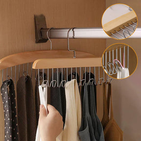 home & garden : Antislip Kapstok Lichtbruin 4 Stuks - Meerdere Haken Kledingrek - Hout in 4x Lichtbruin van Pantino