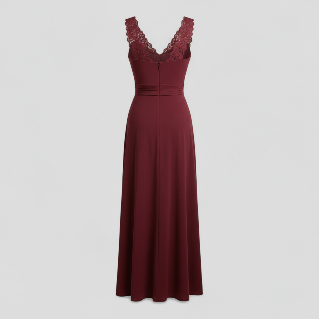 Dress : Maxi Jurk Dames Rood - Elegante Lange Zomer in van Pantino