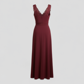Dress : Maxi Jurk Dames Rood - Elegante Lange Zomer in van Pantino