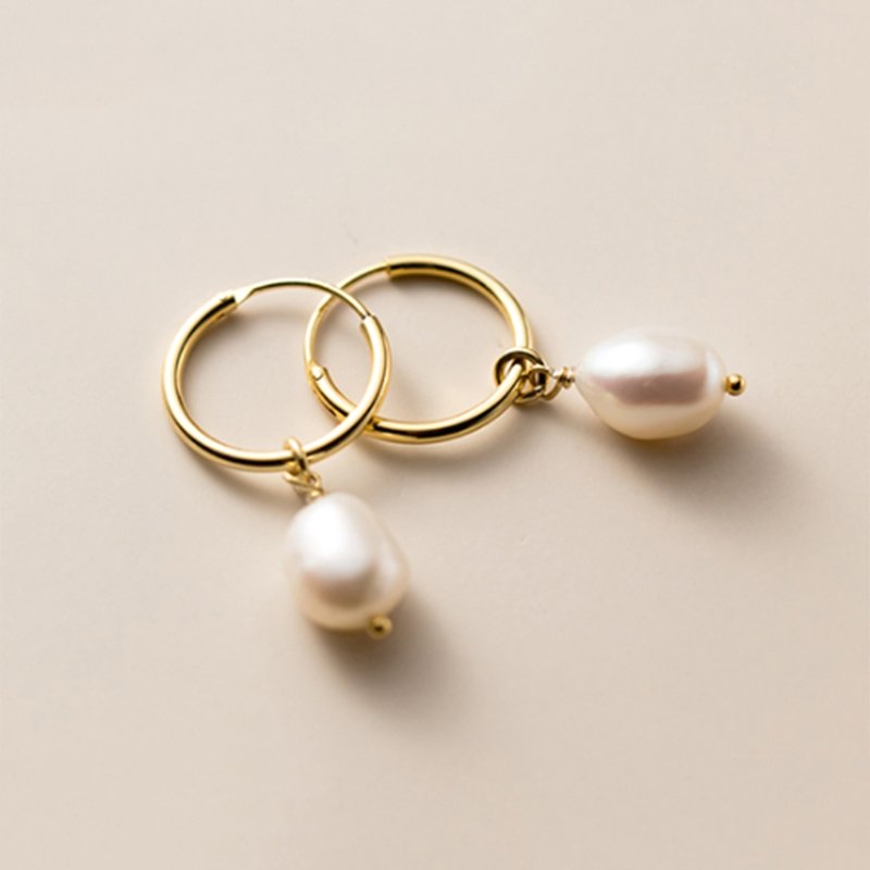 Earrings : Oorbellen Zilver - Isabel Pearl 5 Mm in van Pantino