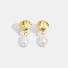 Earrings : Oorbellen Goud - Leya Pearl 2cm in van Pantino
