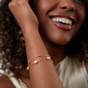 Bracelet : Armband Roze - Celine Pearl 15 Cm in van Pantino