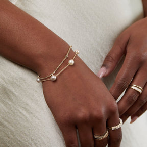 Bracelet : Armband Roze - Celine Pearl 15 Cm in van Pantino