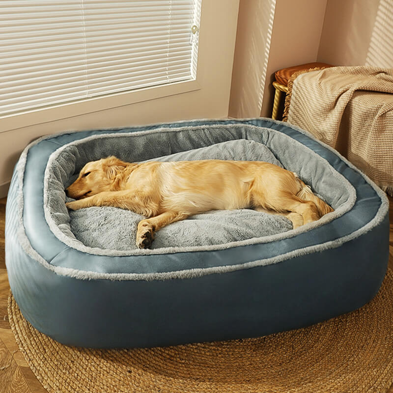 pets : SnuggleNest - Luxe & Comfortabel Hondenbed - Donker Blauw in van Pantino