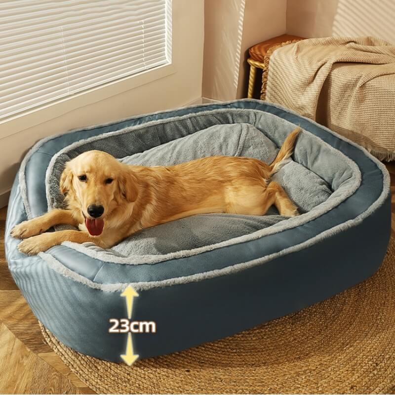 pets : SnuggleNest - Luxe & Comfortabel Hondenbed - Donker Blauw in Donker blauw van Pantino