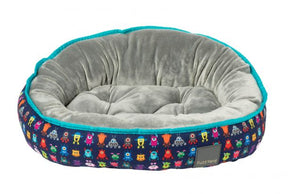 pets : Orthopedisch Vrolijk Donut Hondenbed - Rood in Blauw van Pantino
