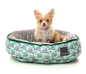 pets : Orthopedisch Vrolijk Donut Hondenbed - Rood in Groen van Pantino
