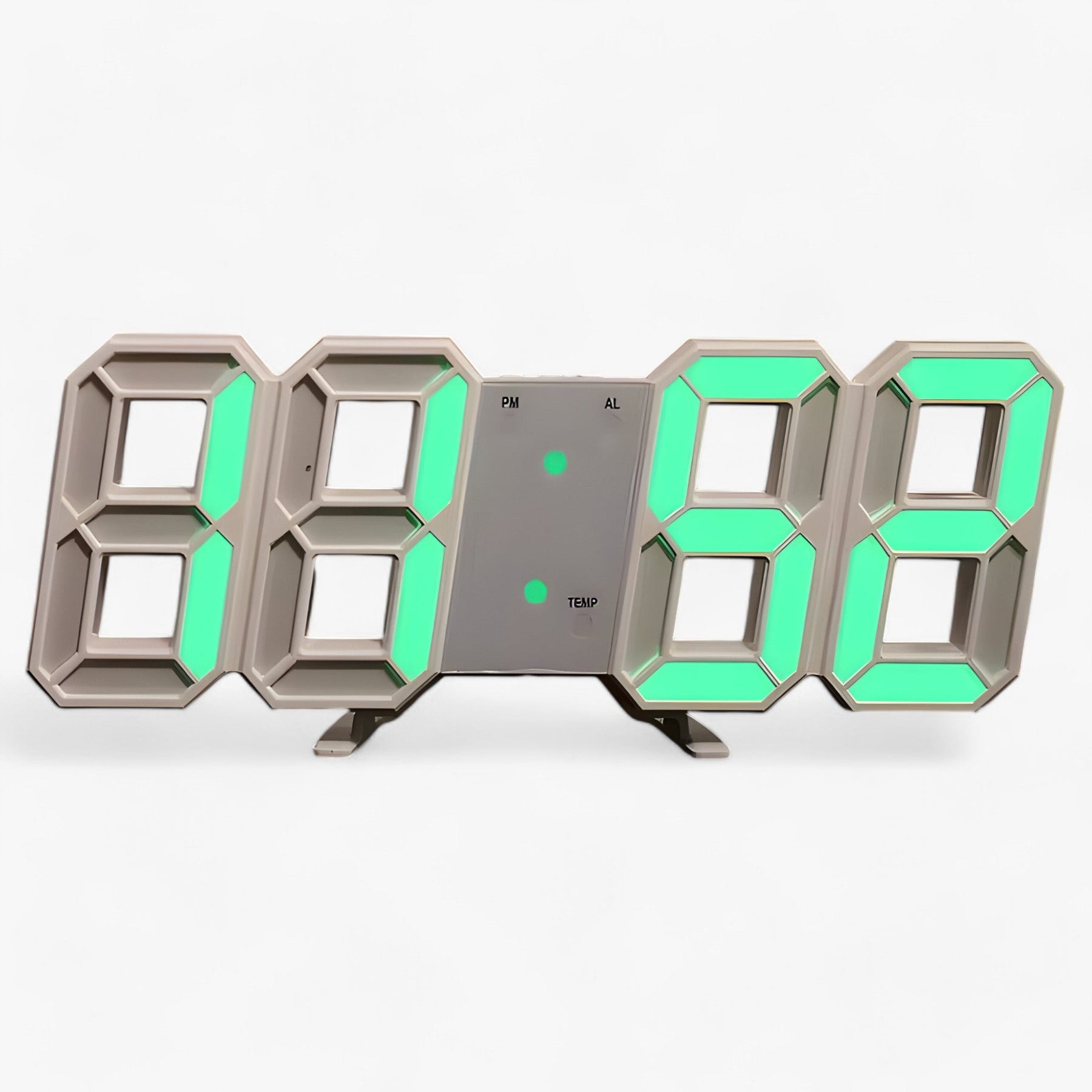 other : NordiClock - Wecker en Digitale Klok - Multifunctionele Elektronische Weergave in Wit en groen van Pantino