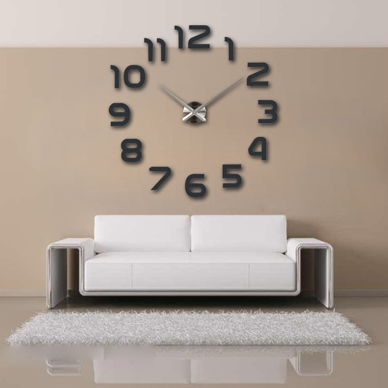 home & garden : 3D Wandklok Acryl - Modern design voor woonkamer - Groot, elegant en stil in van Pantino