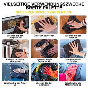 home & garden : Magische Reinigingsdoek Zwart - Hardnekkig Vuil Microvezel - Microvezel in van Pantino