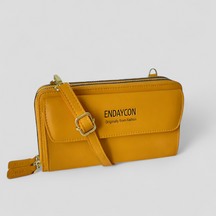 bags : EviBella - Compact Telefoontasje - Zwart in Geel van Pantino