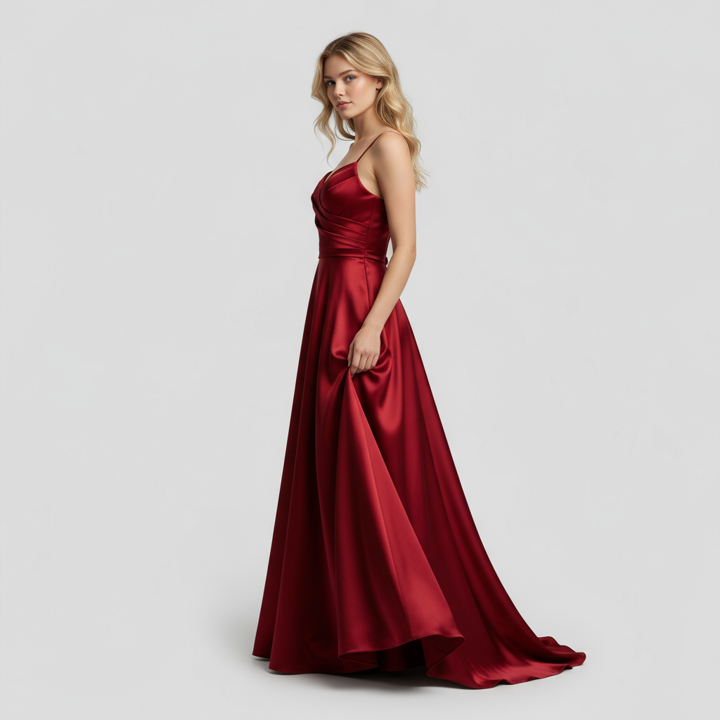 Dress : Jurk Dames Smaragdgroen - Elegante Lange met V-hals in van Pantino