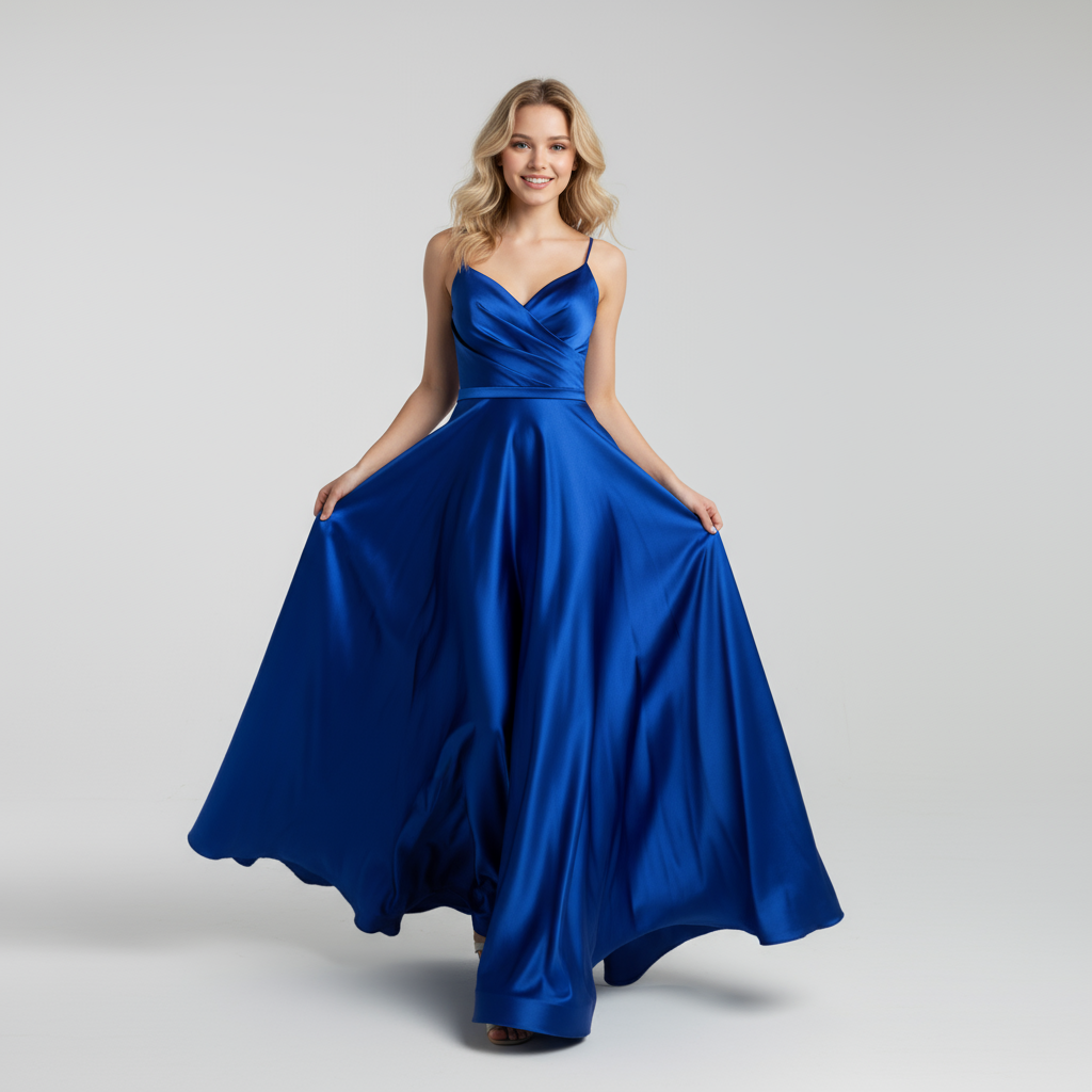 Dress : Jurk Dames Smaragdgroen - Elegante Lange met V-hals in van Pantino