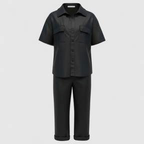 Women Set : Twee Piece Set Dames Zomeroutfit - Wit in van Pantino