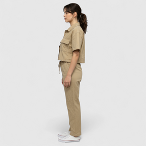 Women Set : Twee Piece Set Dames Zomeroutfit - Wit in van Pantino