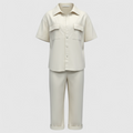 Set due pezzi donna outfit estivo - bianco