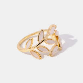 Ring : Ring Roze - Gold Leaf 7mm in van Pantino
