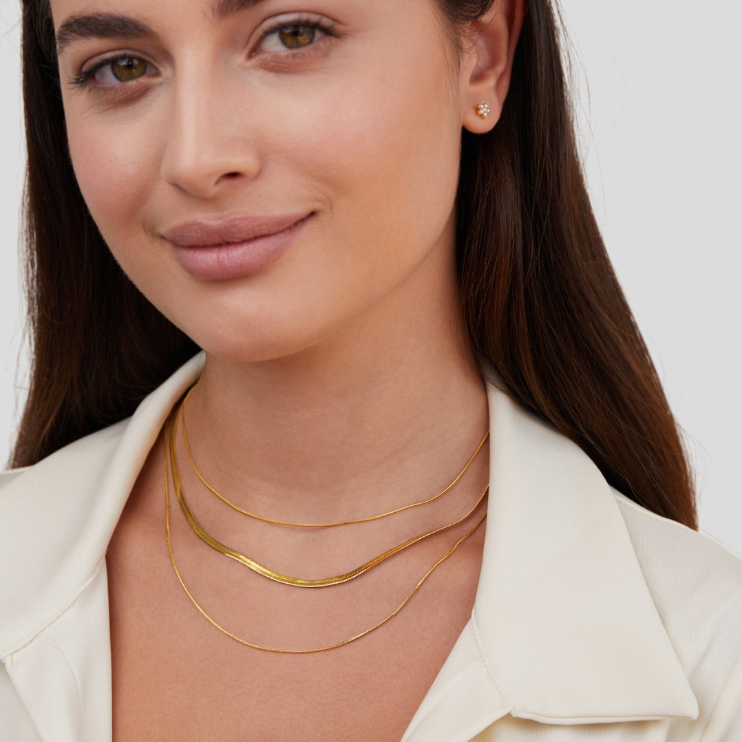 Necklace : Ketting Goud - Gouden Naleya 38cm in van Pantino