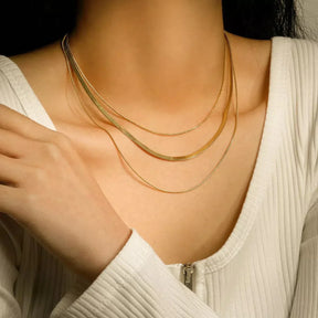 Necklace : Ketting Goud - Gouden Naleya 38cm in van Pantino