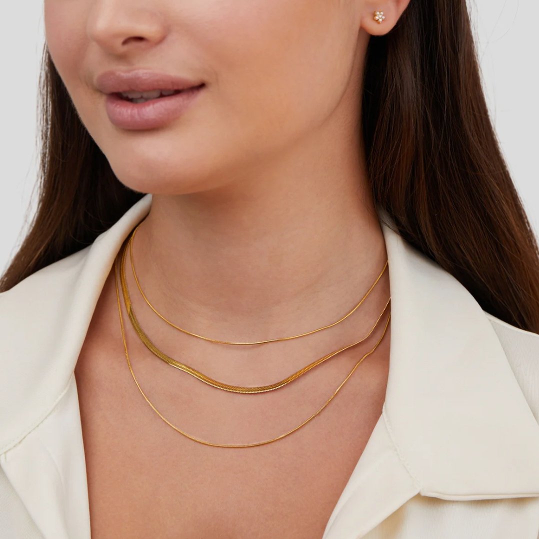 Necklace : Ketting Goud - Gouden Naleya 38cm in van Pantino