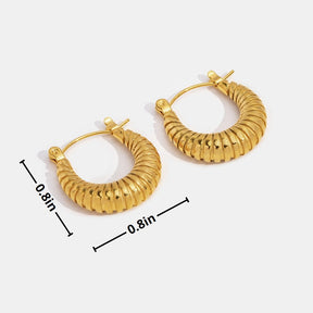 Earrings : Golden Mia Croissant Hoop in van Pantino