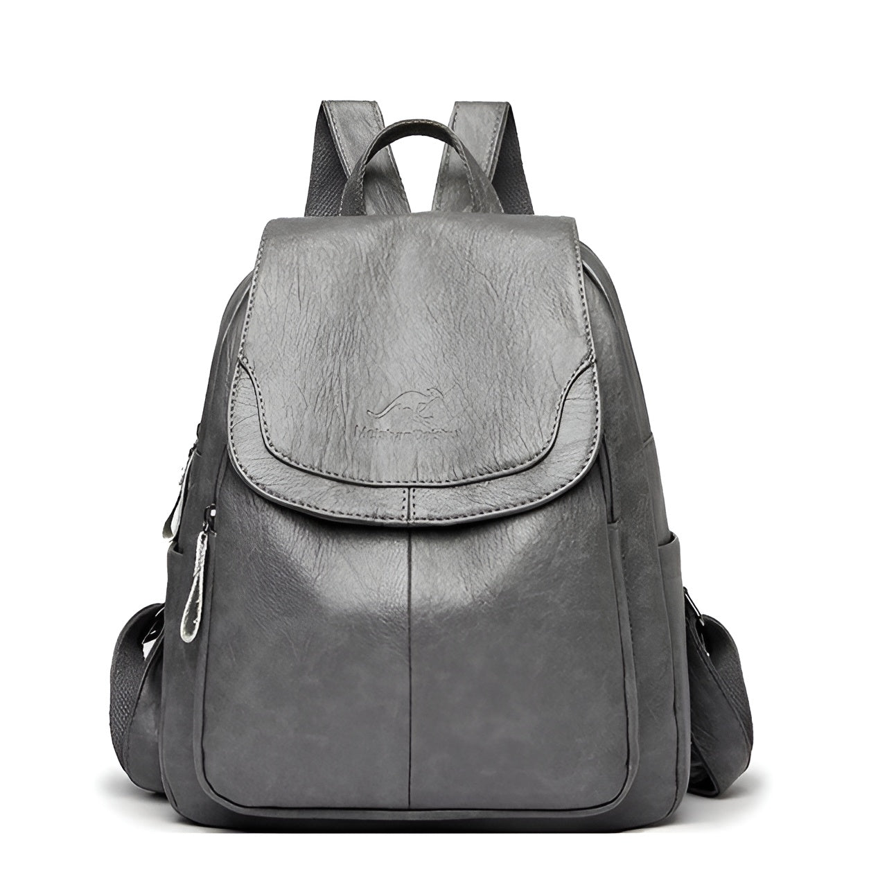 bags : Vintage Boekentas Dames - Retro Leren Schooltas Design - PU-Leer in Grijs van Pantino