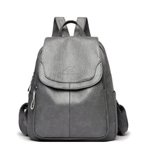 bags : Vintage Boekentas Dames - Retro Leren Schooltas Design - PU-Leer in Grijs van Pantino