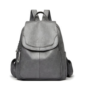 bags : Vintage Boekentas Dames - Retro Leren Schooltas Design - PU-Leer in Grijs van Pantino