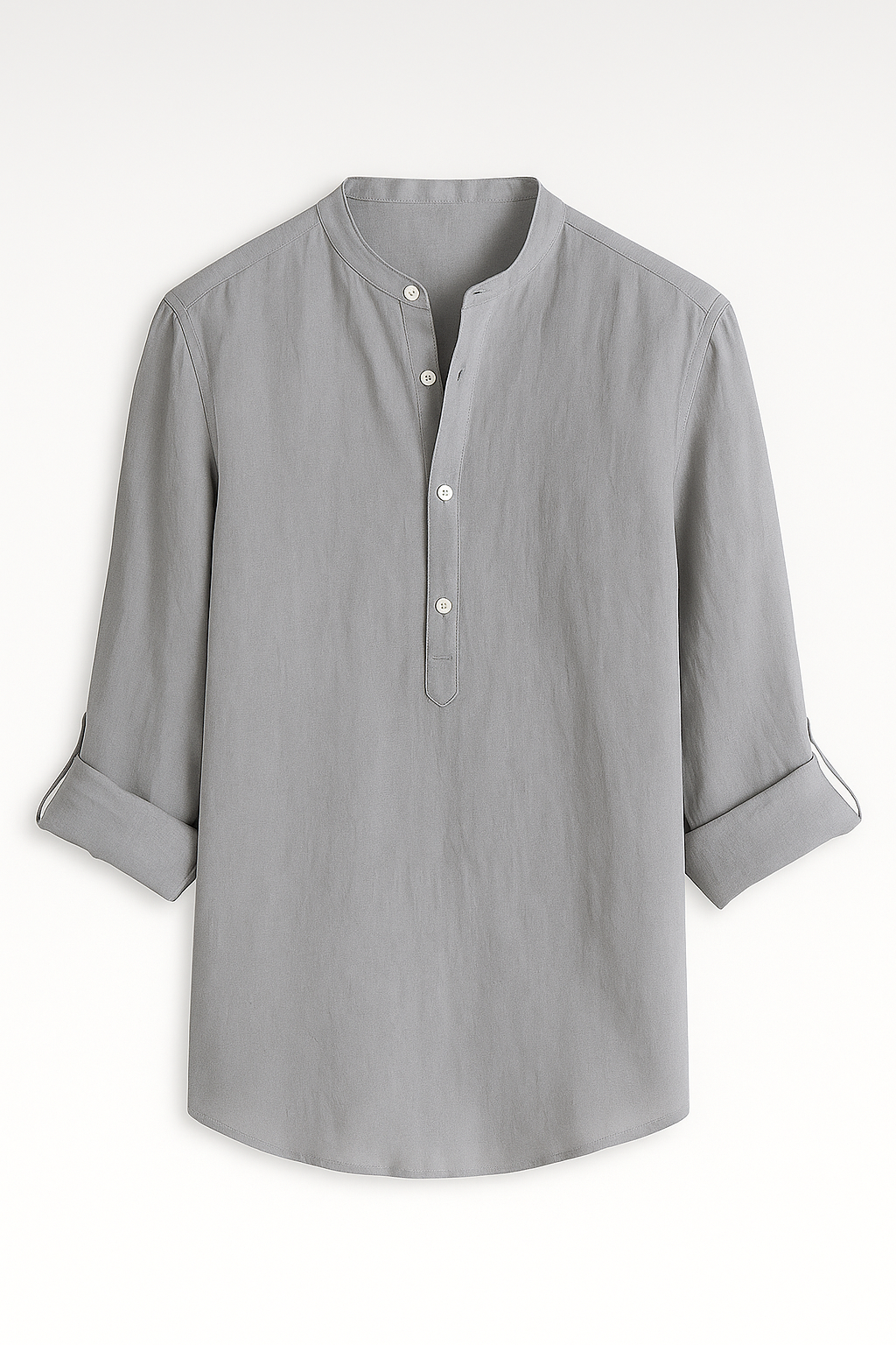 Men's Top Clothes : Lichtgewicht Linnen Herenoverhemd, Ademend, Lange Mouw in van Pantino