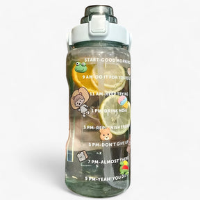other : HydroMax - Grote Waterfles - Grote Capaciteit voor Hydratatie de Hele Dag door in 2L 3D Sticker Groen van Pantino